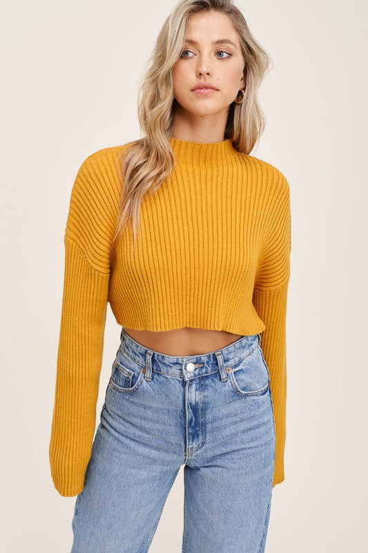 Mustard Kiana Ribbed Sweater