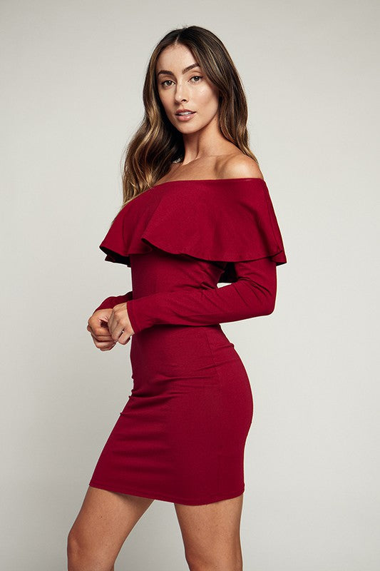 Burgundy Off Shoulder Jersey Knit Dress Southern Fried Glam Burgundy Off Shoulder Jersey Knit Dress Southern Fried Glam