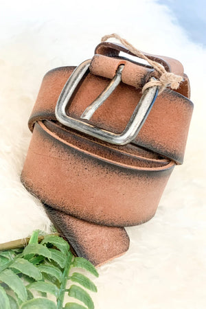 CowboysBelt Two Toned Tan Leather Belt