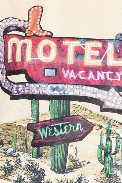 Motel Vacancy Western Graphic Tee