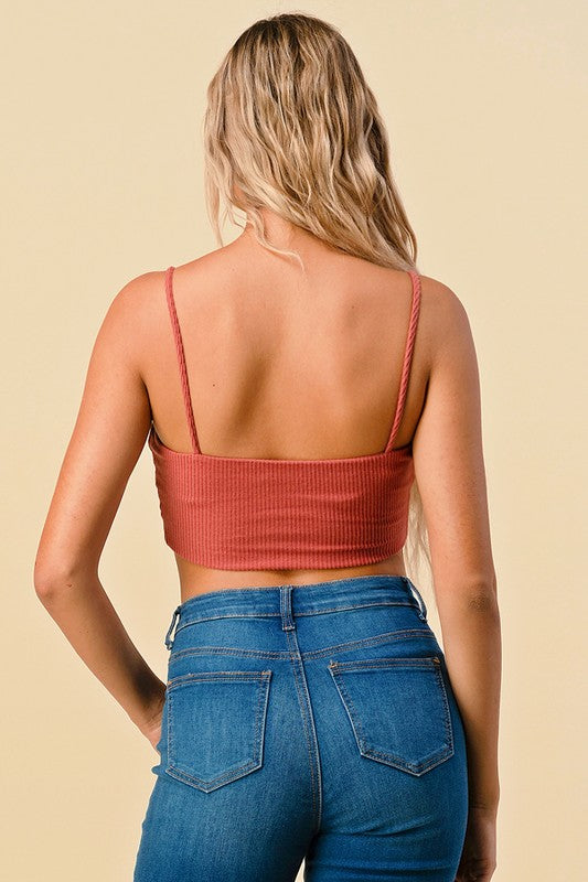 Double Layered Brushed Rib Cami Top