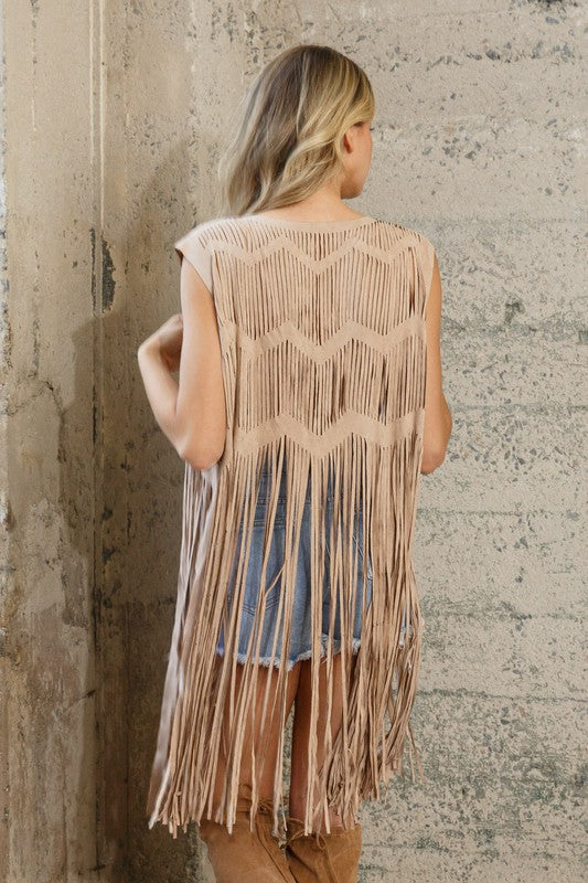 Suede Fringe Studded Festival Western Vest – Southern Fried Glam