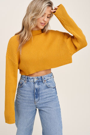 Mustard Kiana Ribbed Sweater