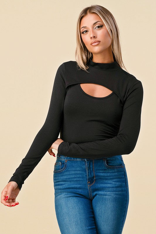 cut out collar top