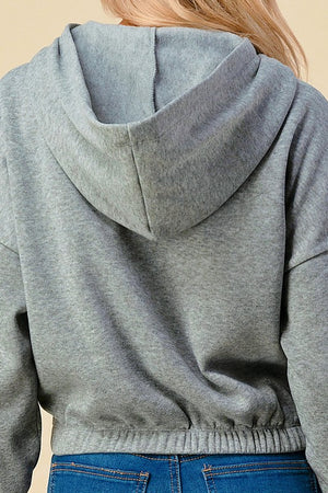 Semi-cropped Fleece Hoodie (2 colors)