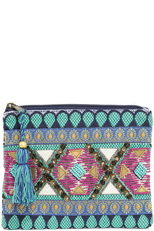 Embroidered Gypsy Makeup Bag / Clutch