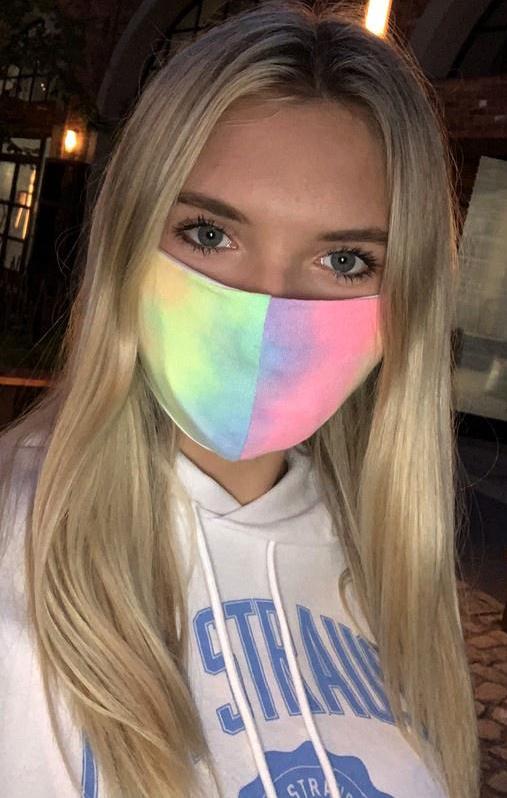 Bright Tie Dye Face Mask