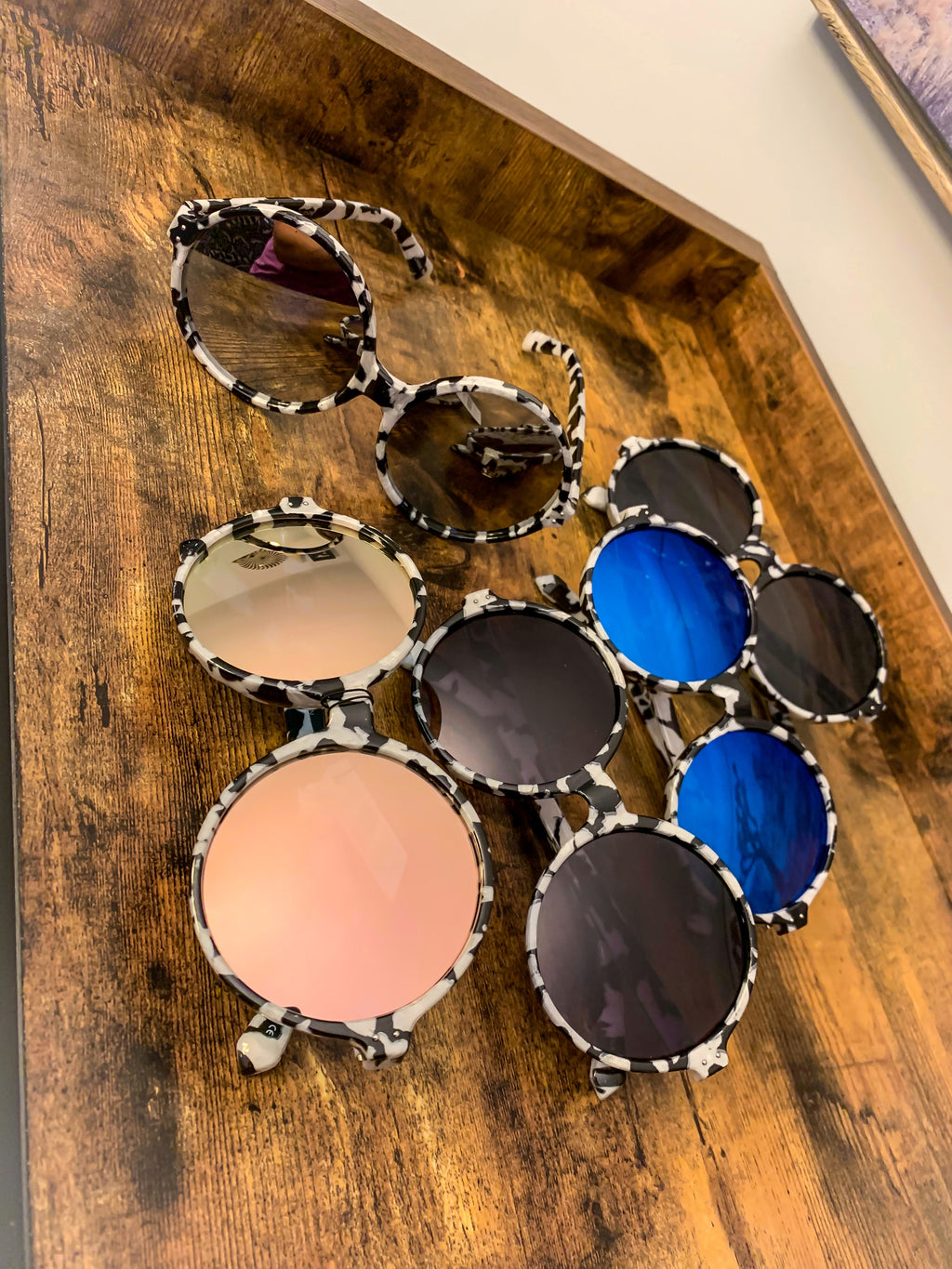 Spotted Round Sunglasses