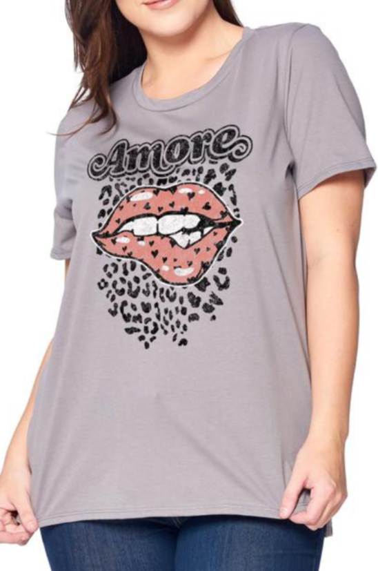 Amore Lips Plus Graphic Tee