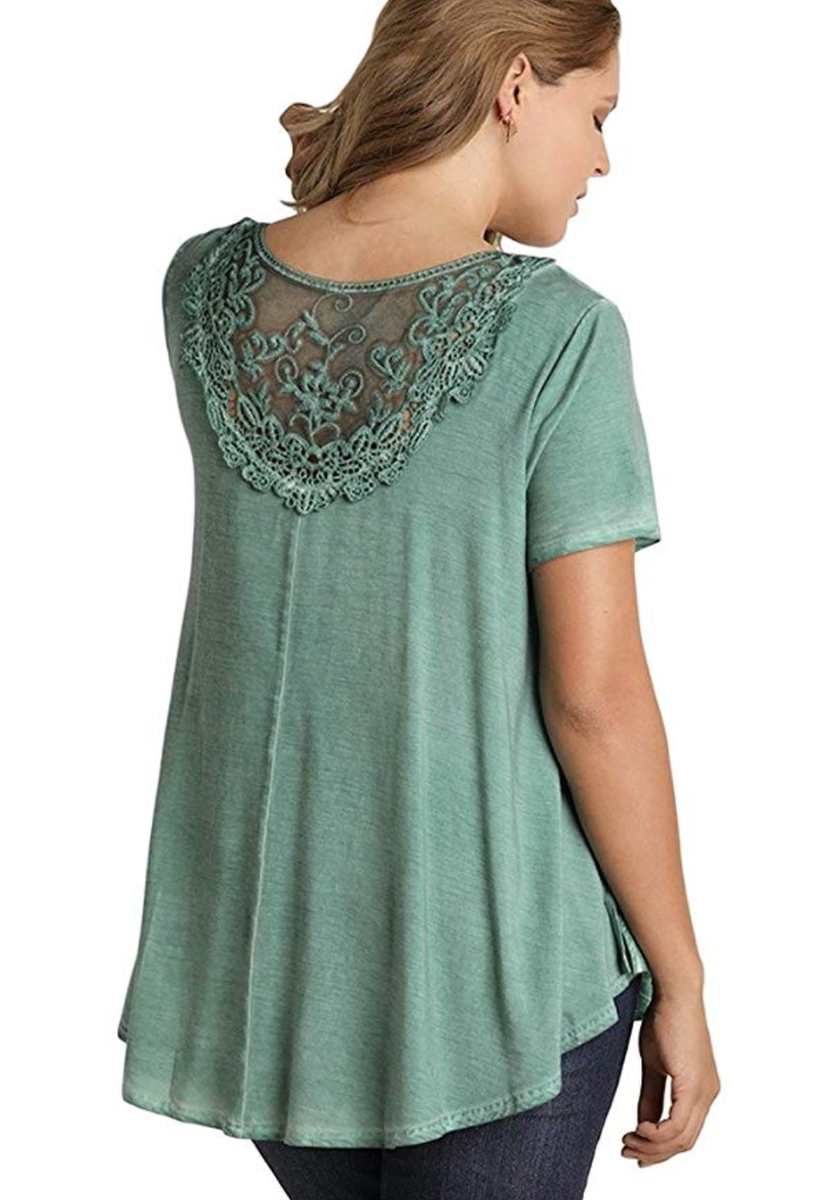 Umgee Jade Crochet Lace Criss Cross Tunic Plus – Southern Fried Glam