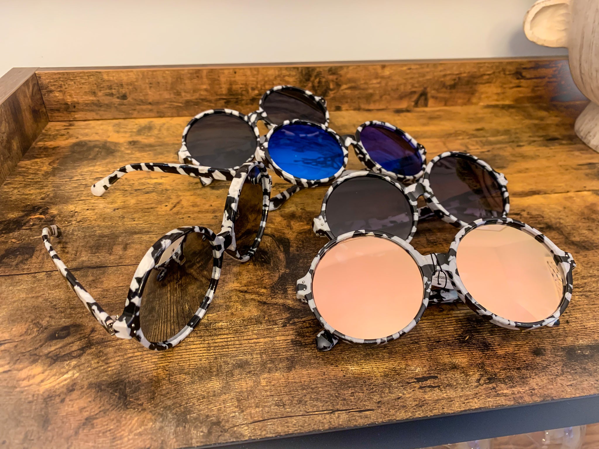 Spotted Round Sunglasses