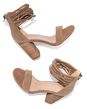 Blair Faux Suede Strappy Heeled Sandal