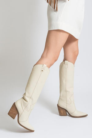 Macao Ivory Cowboy Boots