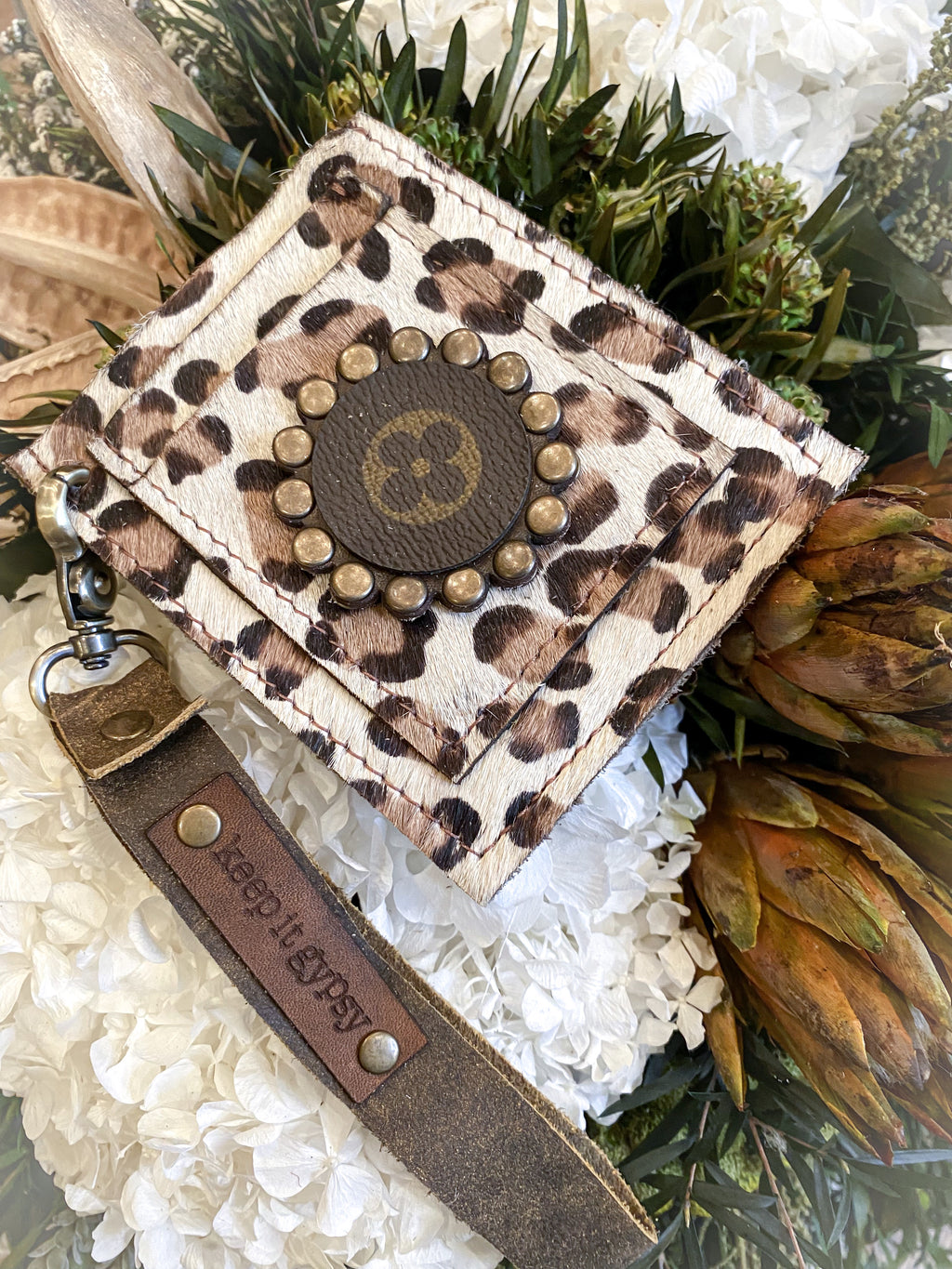 Keep it Gypsy Women's Flora Leopard Print Cowhide Wallet