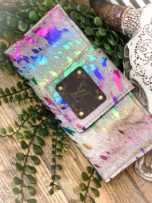 Holographic Cowhide Keep It Gypsy Leather Cross Body Purse