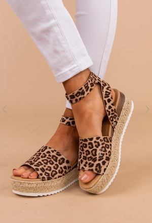 Leopard Espadrille Sandals