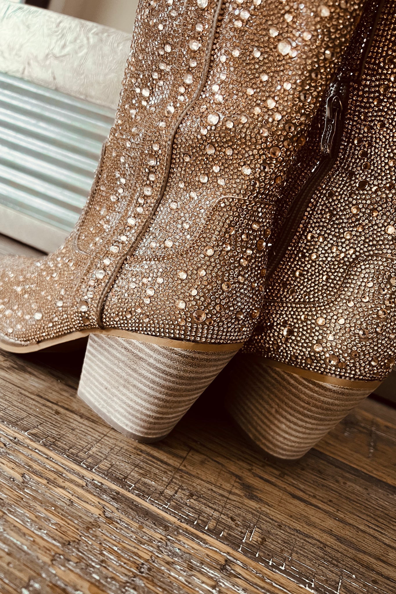 Gold Glitter Rhinestone Cowgirl Boots – Southern Fried Glam