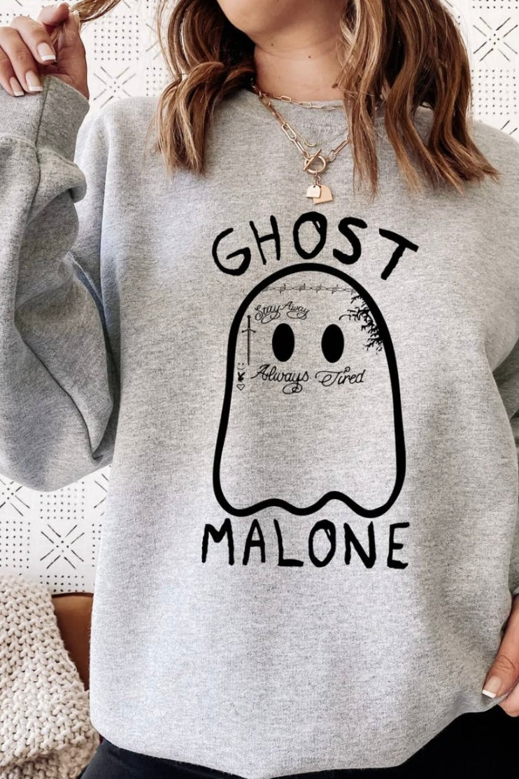 Grey Ghost Malone Graphic Sweatshirt