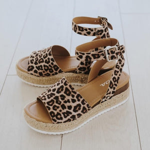 Leopard Espadrille Sandals